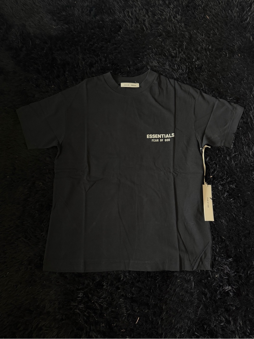 Essentials Fear Of God SS25 Jet Black T Shirt
